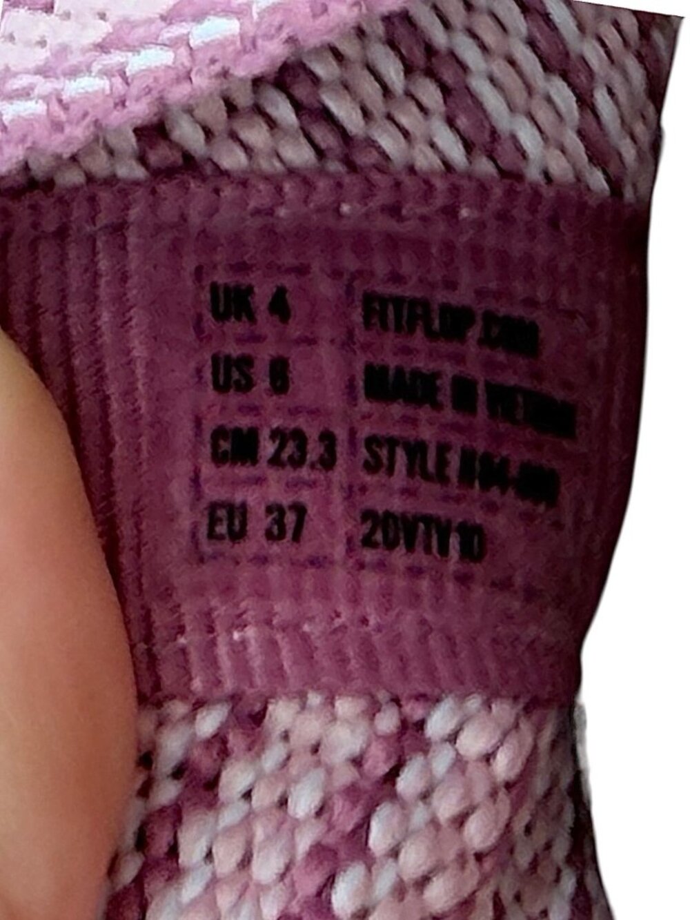 FitFlop Surfa Sandals Womens 6 Pink Woven Arch Support Ergonomic Flip Flops New - Picture 7 of 7